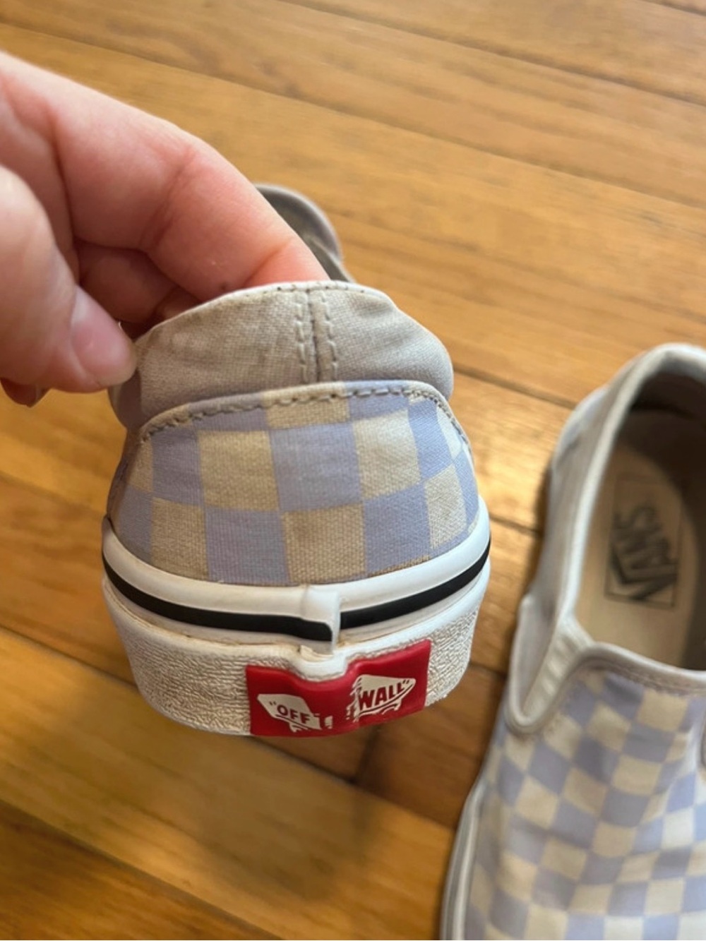 Vans Slip-On Checkerboard Sneakers - Light purple & Cream - Picture 9 of 11